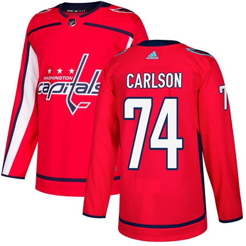 Adidas Men Washington Capitals #74 John Carlson Red Home Authentic Stitched NHL Jersey->washington capitals->NHL Jersey